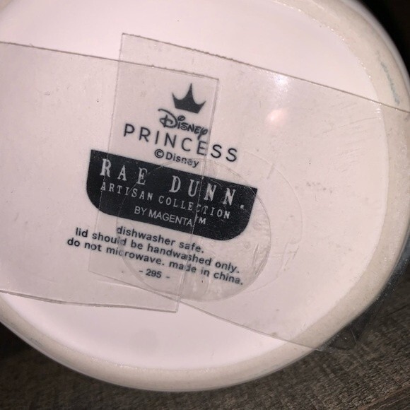 NIP RAE DUNN “A DREAM COME TRUE” Mug with GLASS-SLIPPER topper NWT - Picture 5 of 6